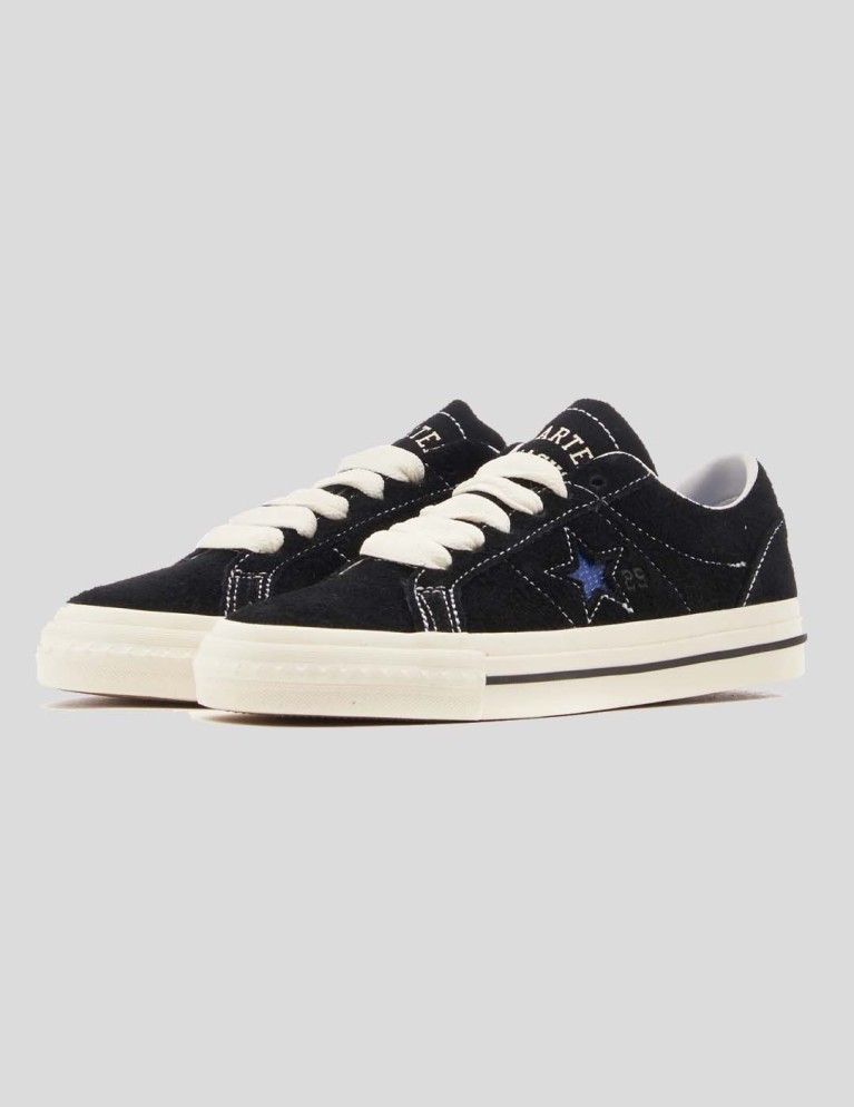 Zapatillas skate CONVERSE x quartersnacks one star pro ox black/egret/hyper blue